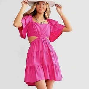 She + sky CUT OUT MINI DRESS